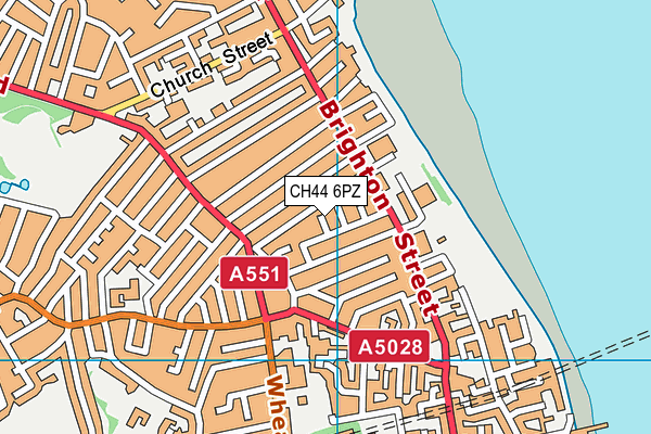 CH44 6PZ map - OS VectorMap District (Ordnance Survey)