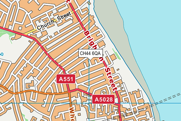 CH44 6QA map - OS VectorMap District (Ordnance Survey)