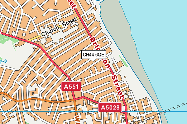 CH44 6QE map - OS VectorMap District (Ordnance Survey)