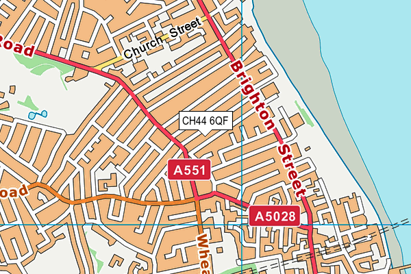 CH44 6QF map - OS VectorMap District (Ordnance Survey)