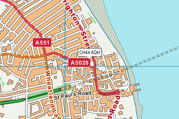 CH44 6QH map - OS VectorMap District (Ordnance Survey)