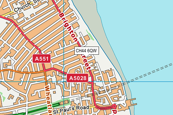 Riverside Primary School map (CH44 6QW) - OS VectorMap District (Ordnance Survey)