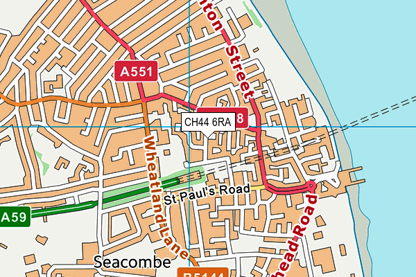 CH44 6RA map - OS VectorMap District (Ordnance Survey)