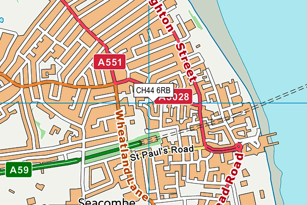 CH44 6RB map - OS VectorMap District (Ordnance Survey)