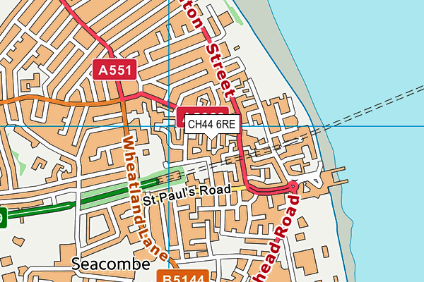 CH44 6RE map - OS VectorMap District (Ordnance Survey)