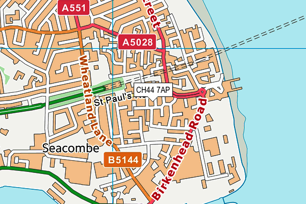 CH44 7AP map - OS VectorMap District (Ordnance Survey)