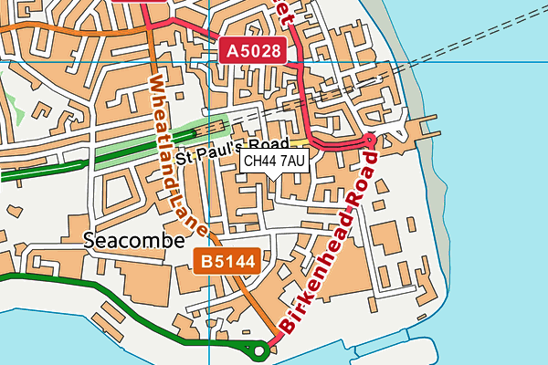 CH44 7AU map - OS VectorMap District (Ordnance Survey)