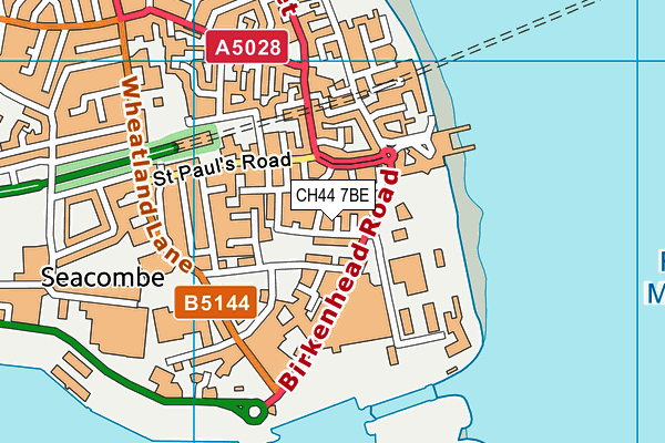 CH44 7BE map - OS VectorMap District (Ordnance Survey)