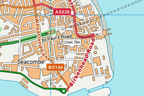 CH44 7BH map - OS VectorMap District (Ordnance Survey)