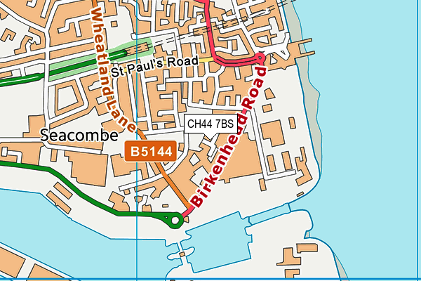 CH44 7BS map - OS VectorMap District (Ordnance Survey)