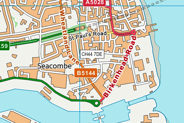 CH44 7DE map - OS VectorMap District (Ordnance Survey)