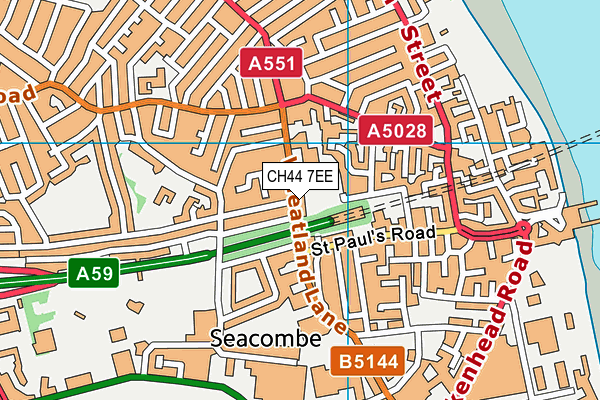 CH44 7EE map - OS VectorMap District (Ordnance Survey)