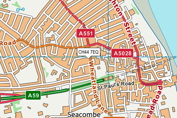 CH44 7EQ map - OS VectorMap District (Ordnance Survey)