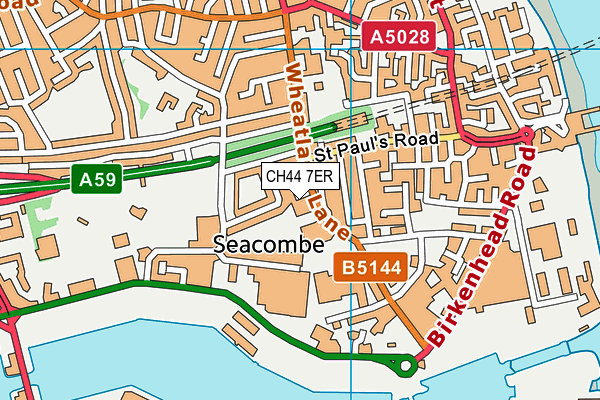 CH44 7ER map - OS VectorMap District (Ordnance Survey)