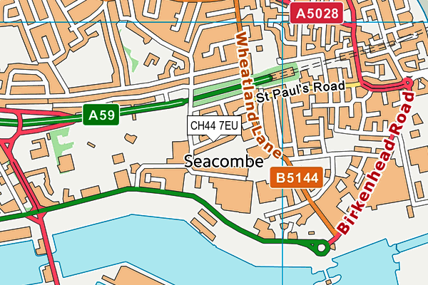 CH44 7EU map - OS VectorMap District (Ordnance Survey)