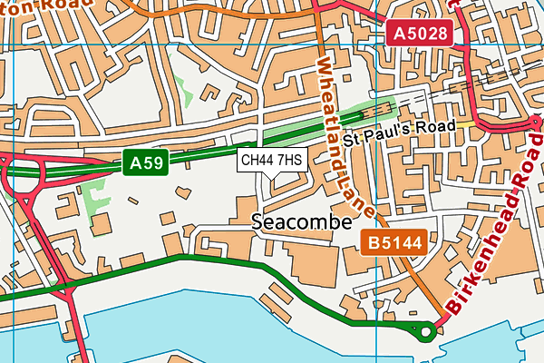 CH44 7HS map - OS VectorMap District (Ordnance Survey)