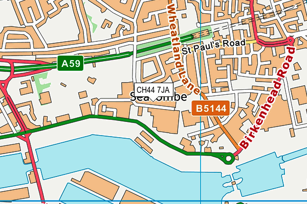 CH44 7JA map - OS VectorMap District (Ordnance Survey)