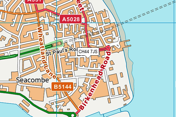 CH44 7JS map - OS VectorMap District (Ordnance Survey)