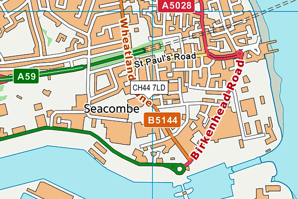 CH44 7LD map - OS VectorMap District (Ordnance Survey)