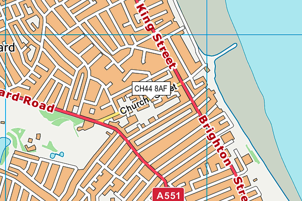 Egremont Primary School map (CH44 8AF) - OS VectorMap District (Ordnance Survey)