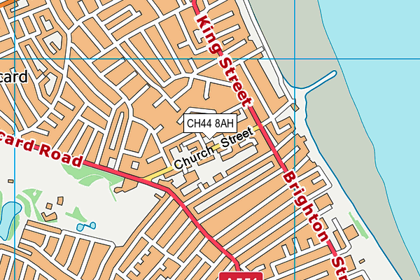 CH44 8AH map - OS VectorMap District (Ordnance Survey)