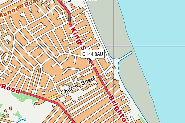 CH44 8AU map - OS VectorMap District (Ordnance Survey)