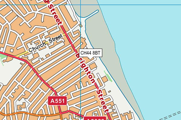 CH44 8BT map - OS VectorMap District (Ordnance Survey)