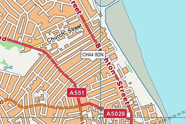 CH44 8DN map - OS VectorMap District (Ordnance Survey)