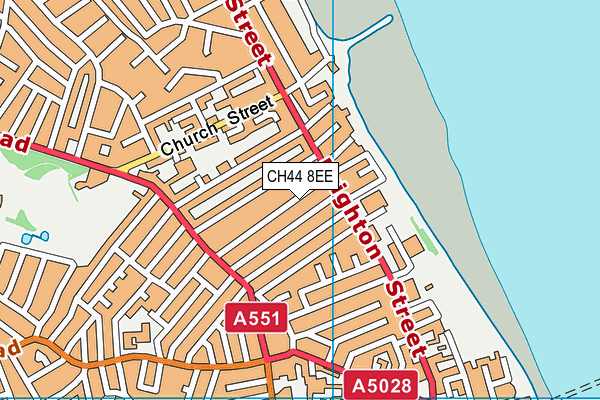 CH44 8EE map - OS VectorMap District (Ordnance Survey)