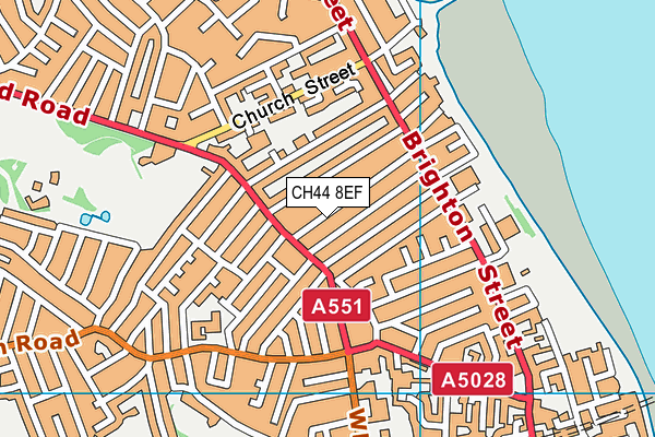 CH44 8EF map - OS VectorMap District (Ordnance Survey)