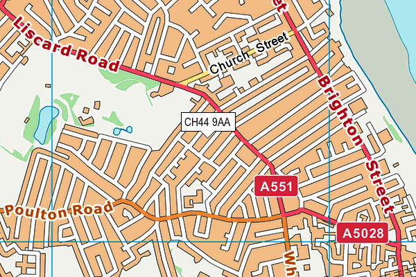 CH44 9AA map - OS VectorMap District (Ordnance Survey)