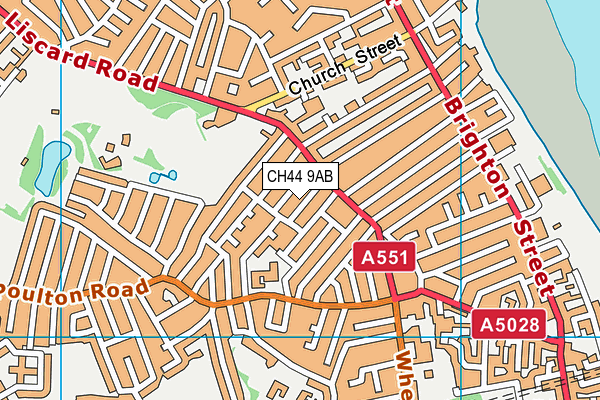 CH44 9AB map - OS VectorMap District (Ordnance Survey)