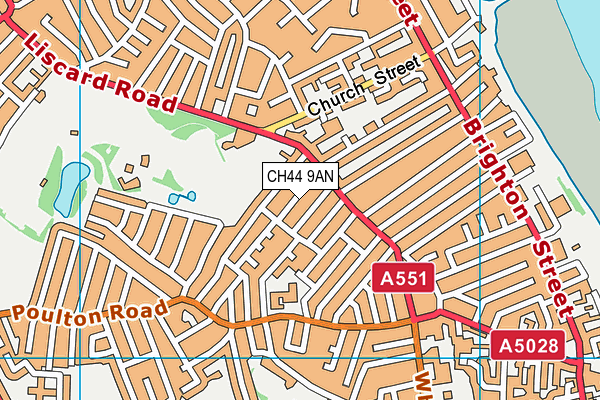 CH44 9AN map - OS VectorMap District (Ordnance Survey)