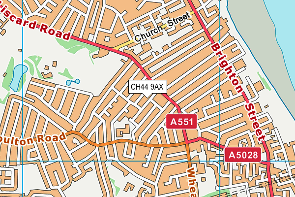 CH44 9AX map - OS VectorMap District (Ordnance Survey)