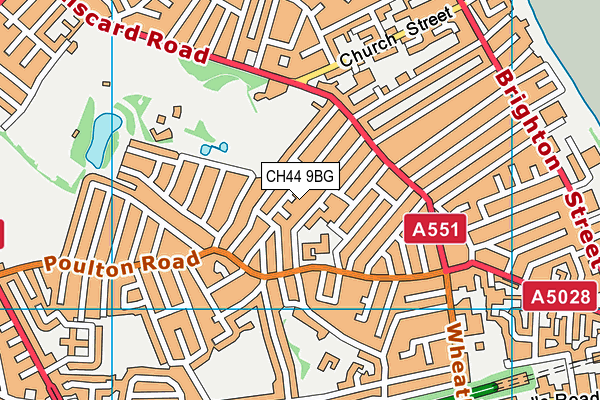 CH44 9BG map - OS VectorMap District (Ordnance Survey)