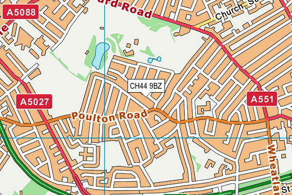 CH44 9BZ map - OS VectorMap District (Ordnance Survey)