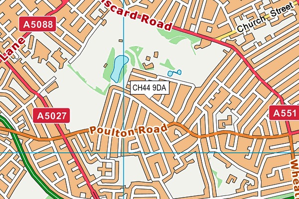 CH44 9DA map - OS VectorMap District (Ordnance Survey)