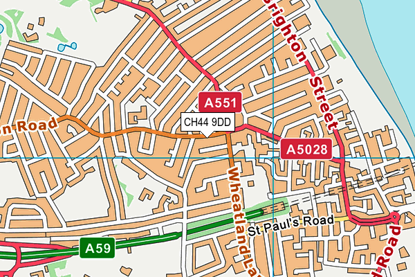 CH44 9DD map - OS VectorMap District (Ordnance Survey)