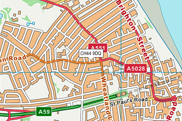 CH44 9DQ map - OS VectorMap District (Ordnance Survey)