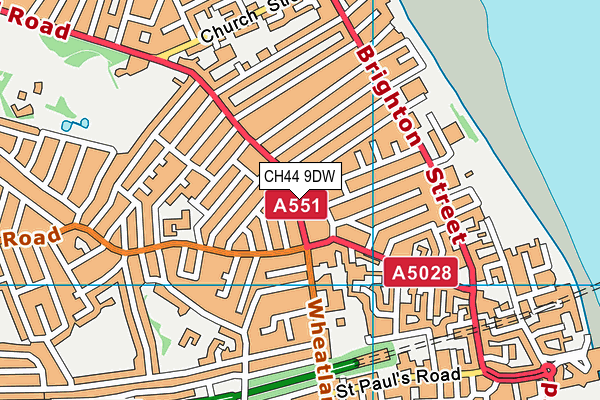 CH44 9DW map - OS VectorMap District (Ordnance Survey)