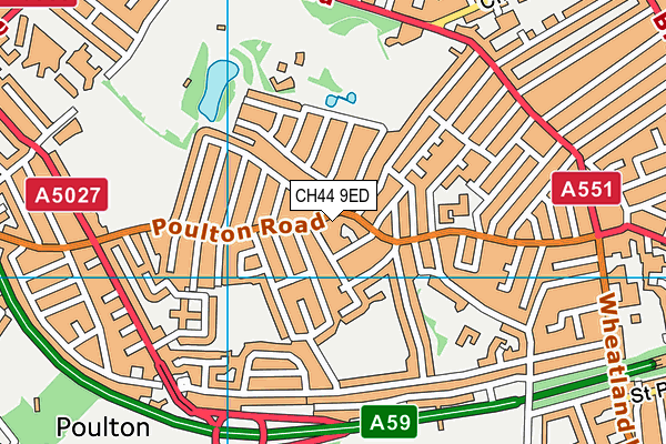 CH44 9ED map - OS VectorMap District (Ordnance Survey)