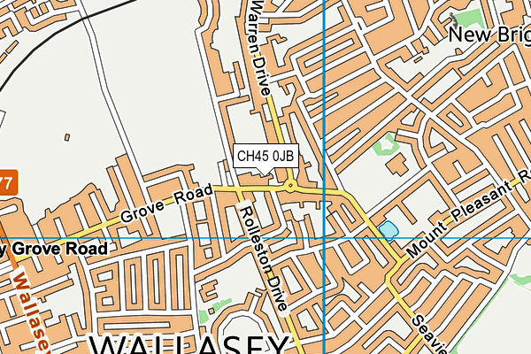 CH45 0JB map - OS VectorMap District (Ordnance Survey)