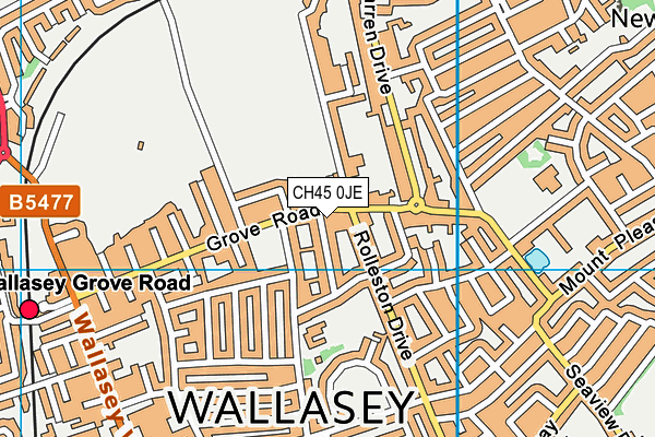 CH45 0JE map - OS VectorMap District (Ordnance Survey)