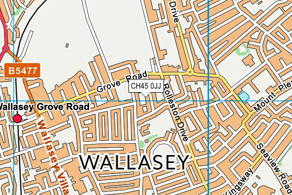 CH45 0JJ map - OS VectorMap District (Ordnance Survey)