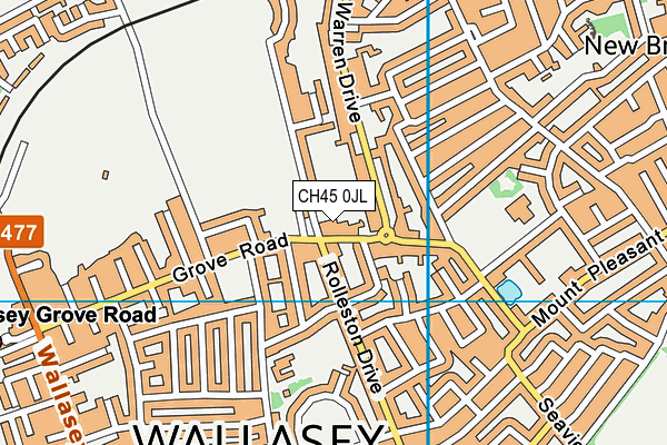 CH45 0JL map - OS VectorMap District (Ordnance Survey)