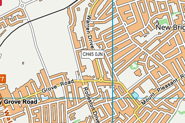 CH45 0JN map - OS VectorMap District (Ordnance Survey)