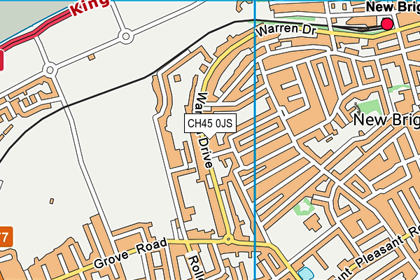 CH45 0JS map - OS VectorMap District (Ordnance Survey)