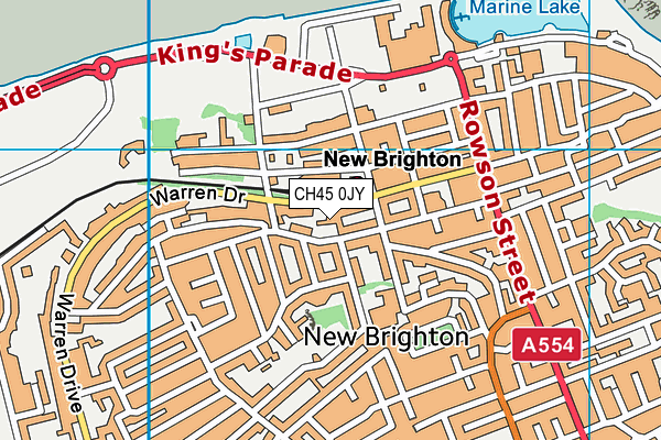 CH45 0JY map - OS VectorMap District (Ordnance Survey)