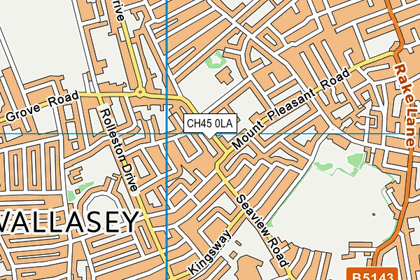 CH45 0LA map - OS VectorMap District (Ordnance Survey)