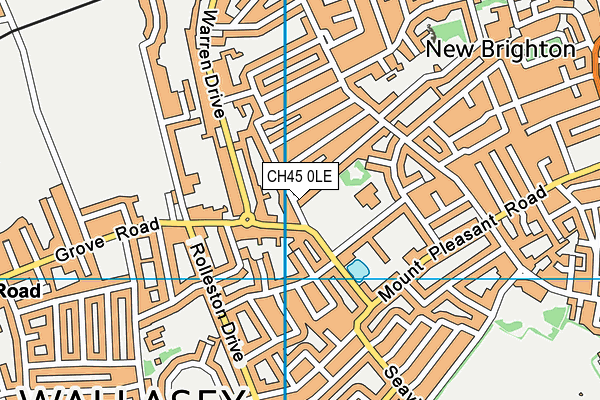 CH45 0LE map - OS VectorMap District (Ordnance Survey)